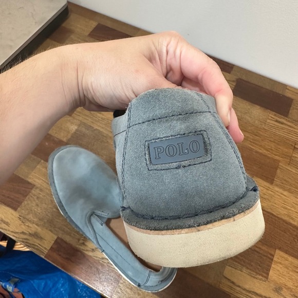 Polo Ralph Lauren‎ Mens Loafers 8 Blue Suede Slip On Preppy Summer Boat Shoe - Picture 11 of 12